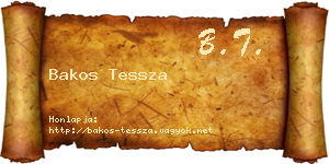 Bakos Tessza névjegykártya