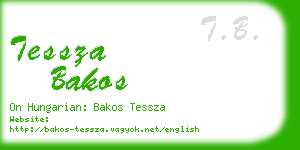 tessza bakos business card